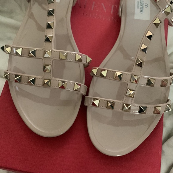 Valentino Nude Rockstud PVC Sandal - Picture 5 of 8